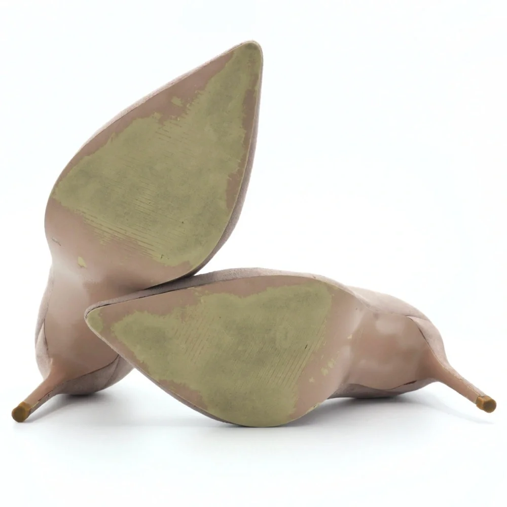 Jimmy Choo London Suede Pumps‎ Nude Pink Women’s EU 35 Pointed Toe Heels
